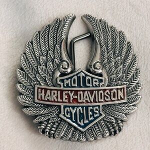 Vintage 1983 Harley Davidson Brass Belt Buckle